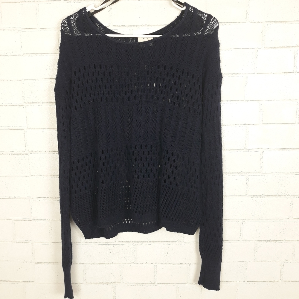 ASO Violet Harmon Anthro Pins and Needles Open Knit Sweater